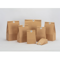 Hot Sale Square Flat Bottom Kraft Paper Bag